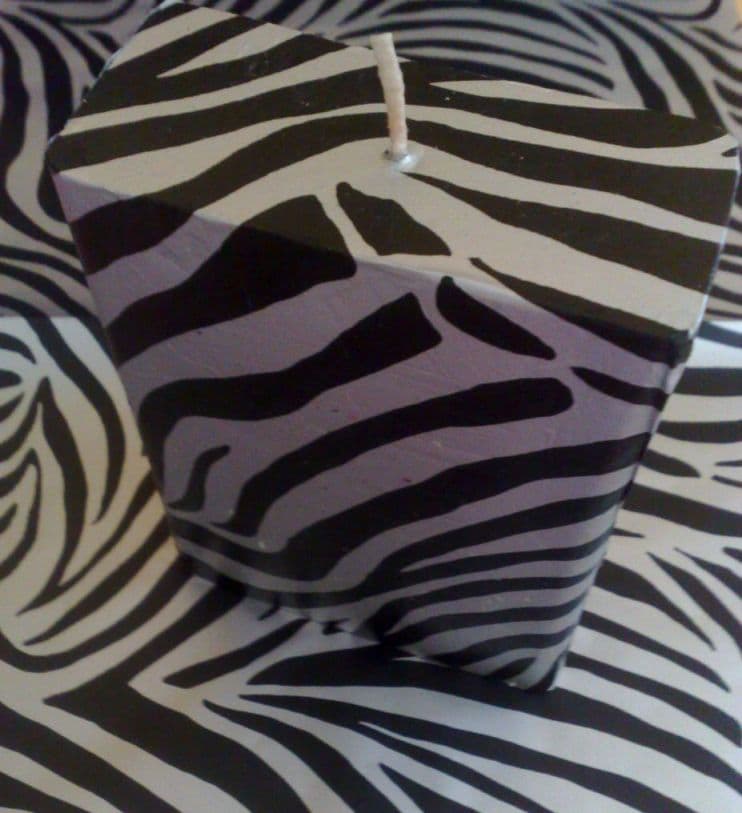 Velas en decoupage, enviadas por Reyna