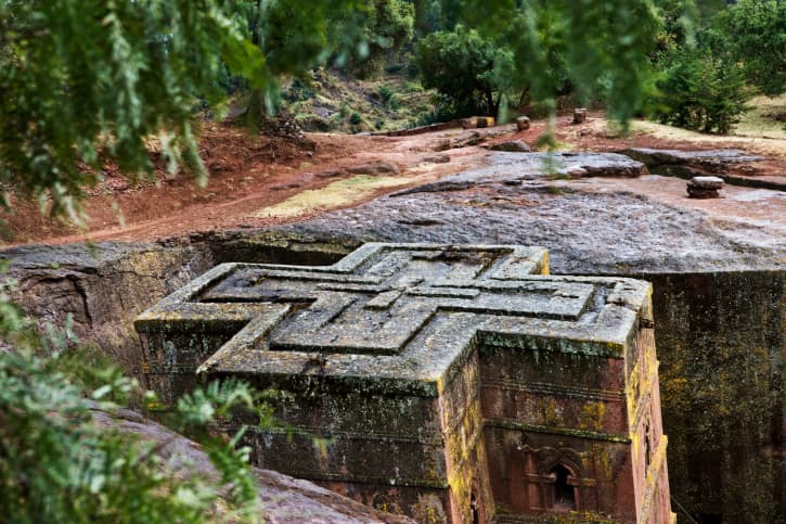 Las iglesias en forma de cruz de Lalibela