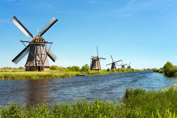 Los molinos de viento de Kinderdijk