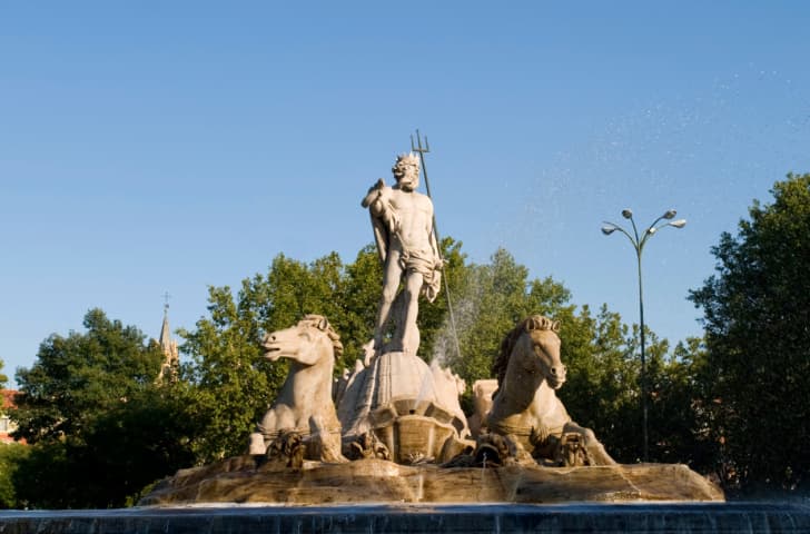Fuente de Neptuno y Fuente de Cibeles en Madrid