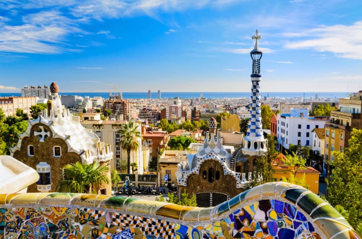 El Parque Güell en Barcelona