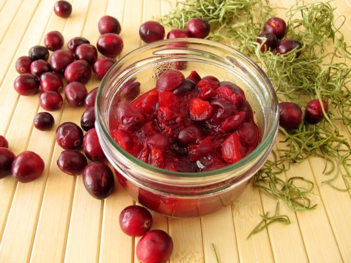 Compota de arándano rojo