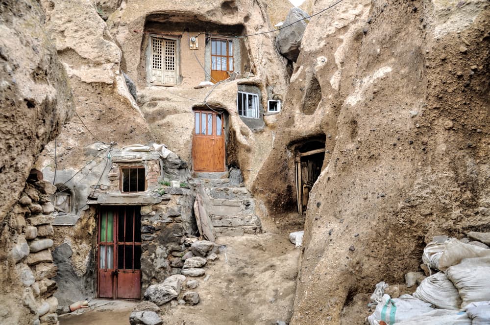 Kandovan, un pueblo que se formó por un volcán
