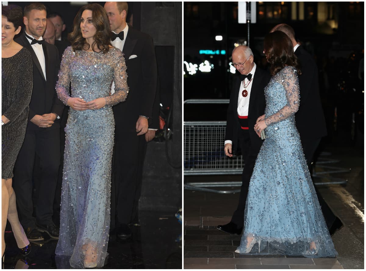 Kate Middleton exhibe su embarazo con un gran look de princesa