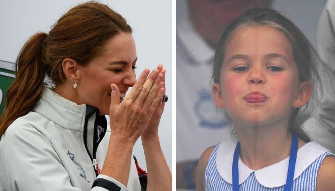 La princesa Charlotte sacó la lengua a la prensa, ¡la reacción de Kate Middleton no tiene precio!