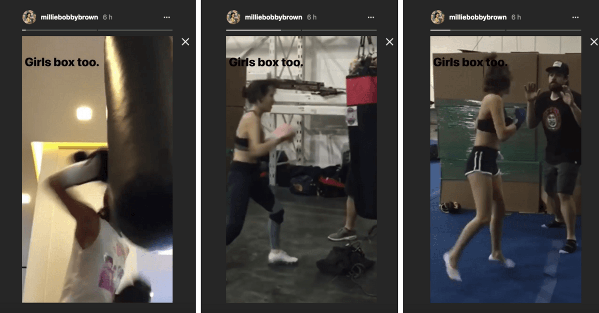 Millie Bobby Brown boxeando es lo más inspirador que verás hoy