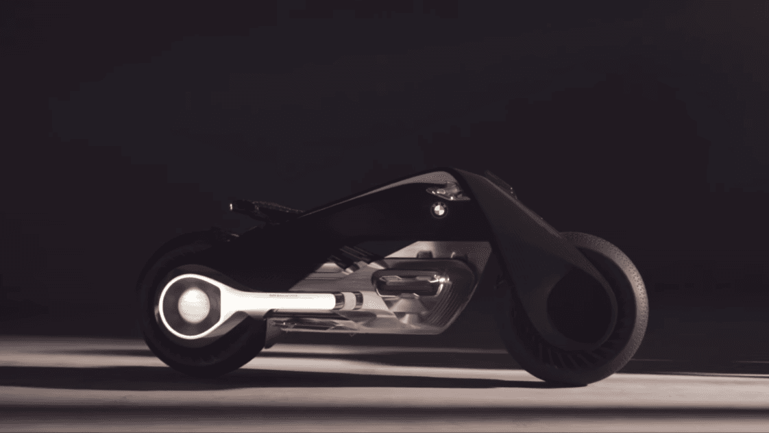 Este es el concepto de BMW para una motocicleta futurista y es tan segura que ni siquiera requiere usar casco