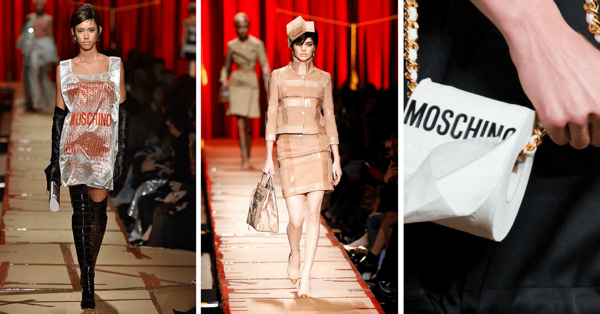 La nueva colección de Moschino está en pro del reciclaje de una manera extrema