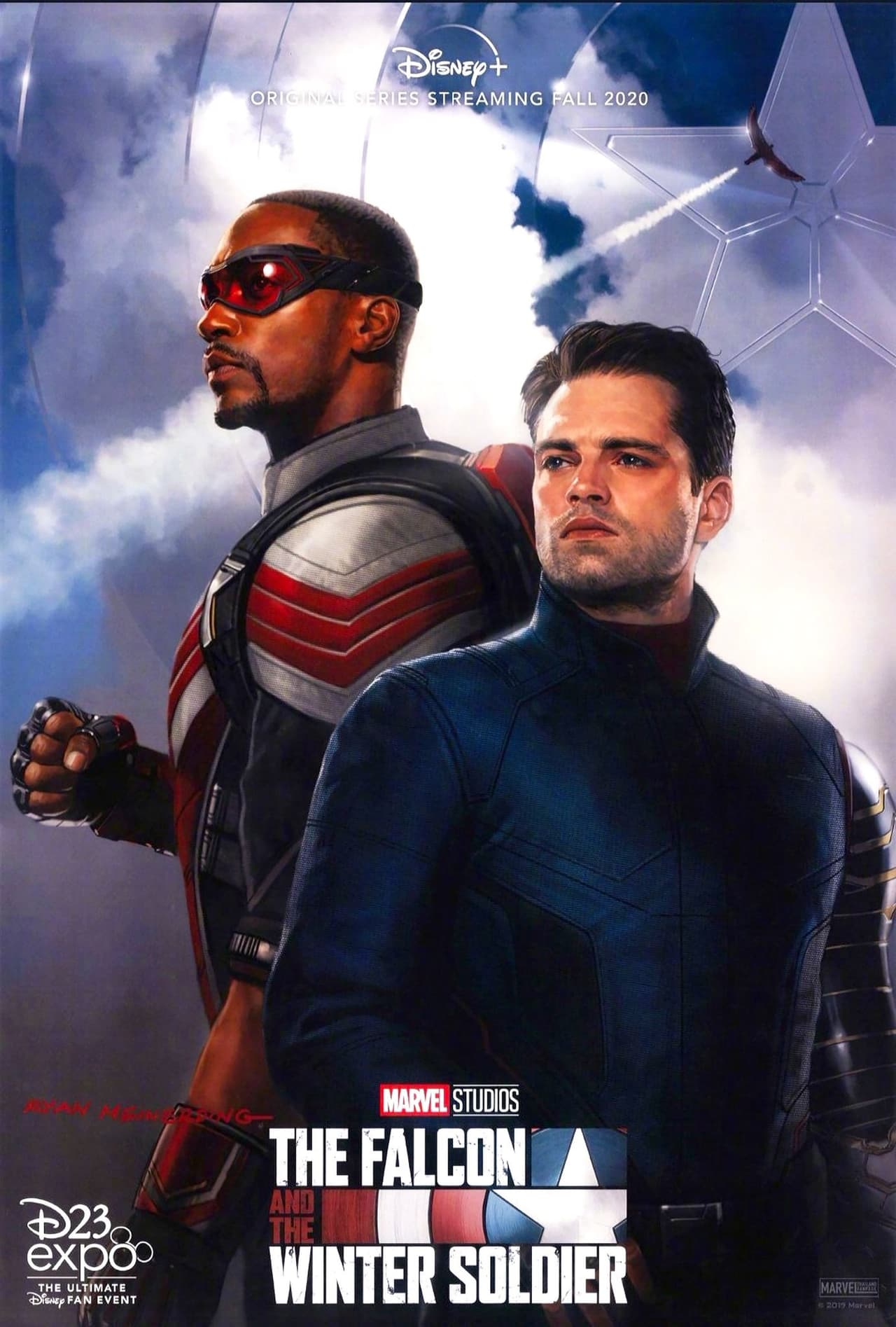 Falcon y Winter Soldier lucirán espectacularmente nostálgicos según un póster de su serie de Disney+