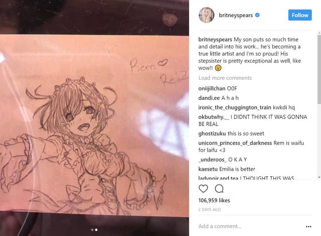 El hijo de Britney Spears ama el anime y dibujó a Gokú en todas sus formas (incluyendo Ultra Instinto)