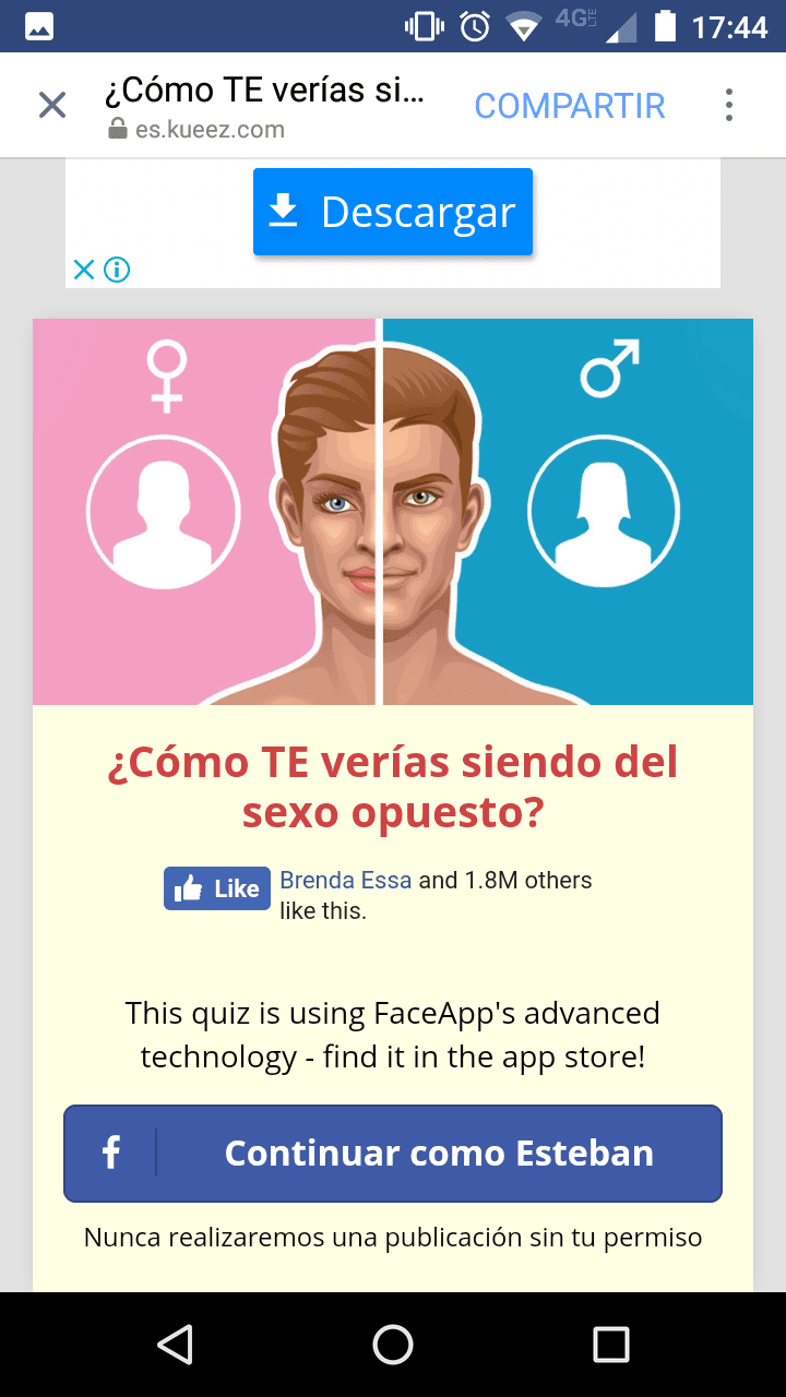 ¿Usaste una app para ver cómo serías del otro sexo? Tenemos noticias sobre tus datos
