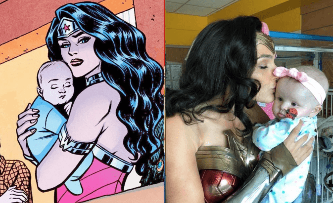 Gal Gadot visita un hospital de niños en su armadura de Wonder Woman e Internet se maravilla