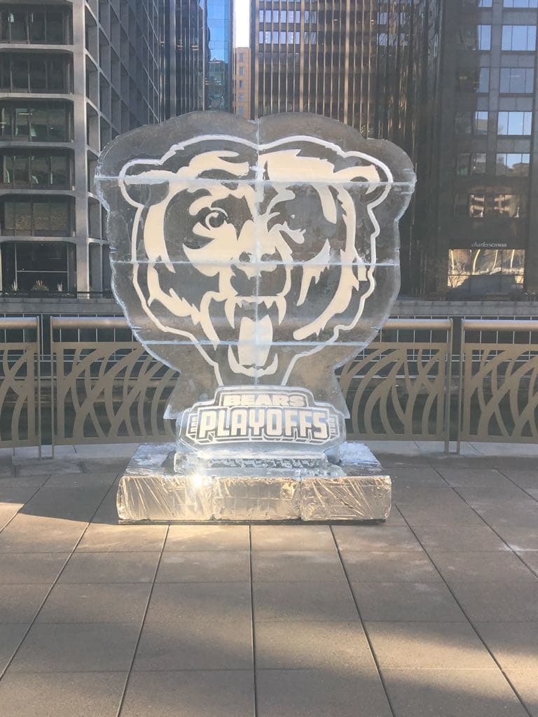 Crean esculturas de Chicago Bears días antes de un partido muy esperado