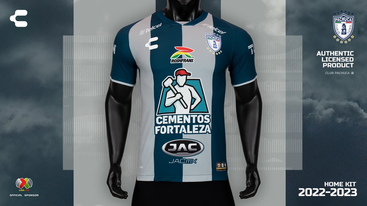 Uniforme de local del Pachuca para el Apertura 2022 y Clausura 2023.
