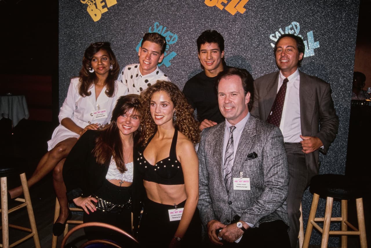 Elenco de la serie 'Saved by the Bell' en 1990.