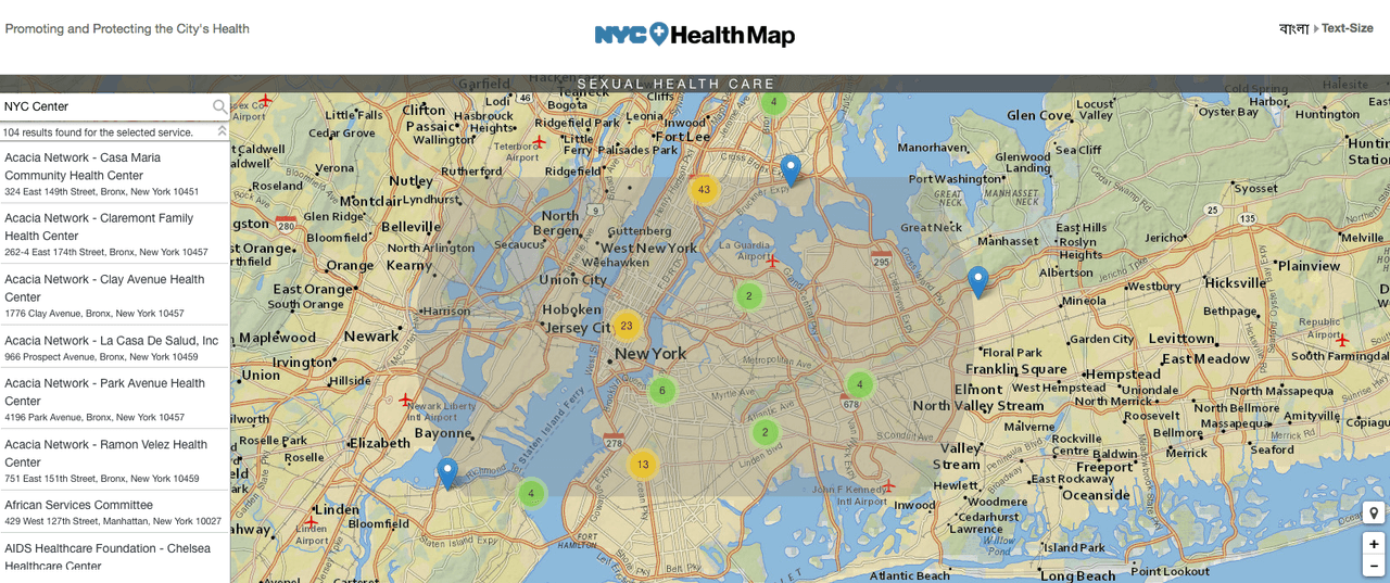 Mapa de salud NYC