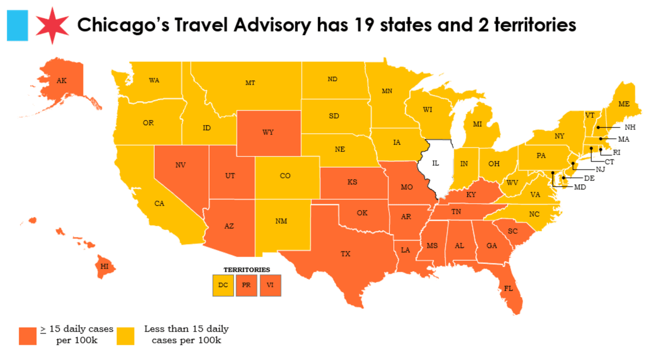 El 3 de agosto fueron agregados: Georgia, Hawaii, Kentucky, South Carolina, Utah, y Puerto Rico.