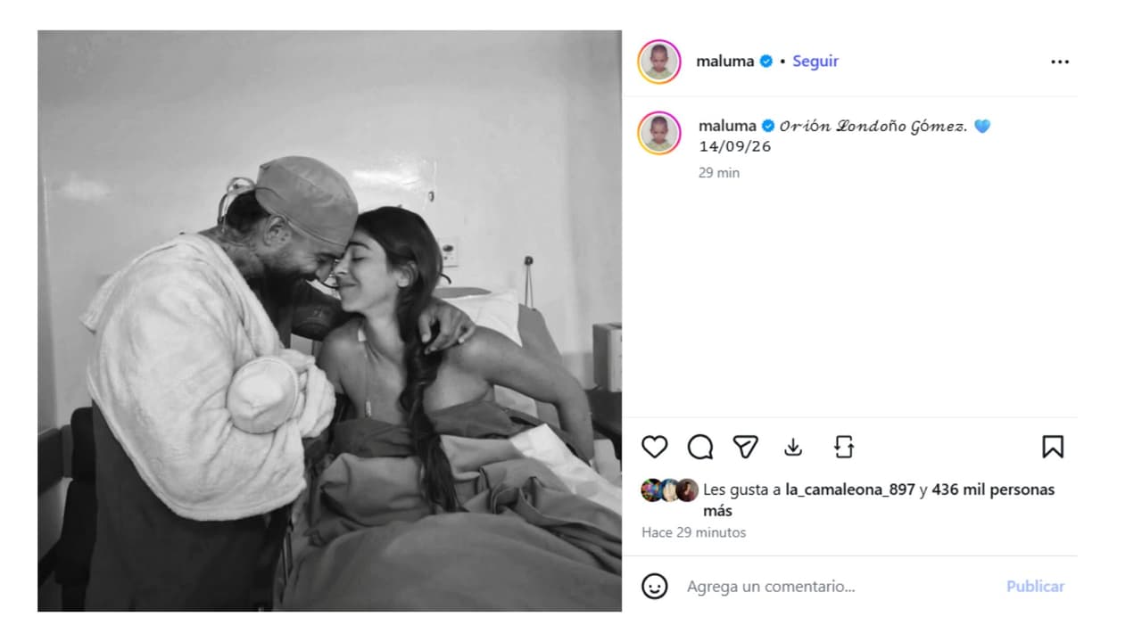 Maluma revela la primera fotografía de su hijo Orion.