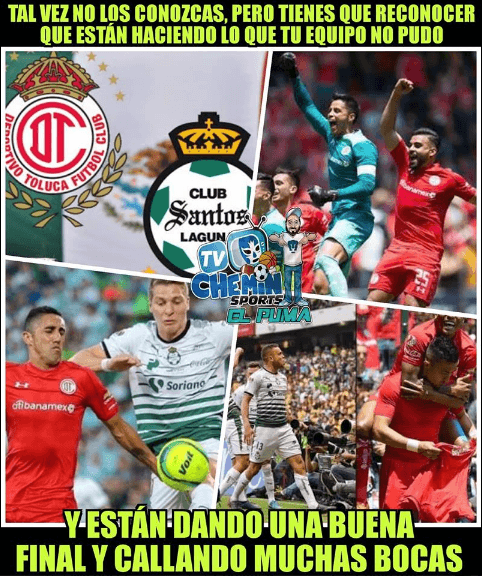 Las burlas en redes sociales fueron protagonistas entre Toluca y Santos por medio de los memes en el partido de vuelta de la final del Clausura 2018 de la Liga MX.