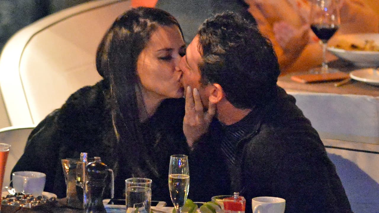 Adriana Lima con el jugador de béisbol Matt Harvey en el River Yacht Club.