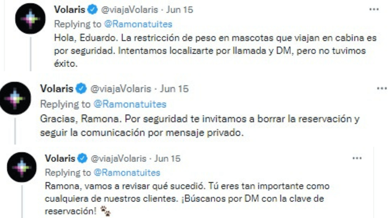 Volaris responde a Ramona