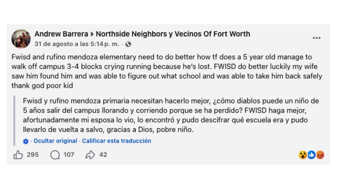 Una publicación en Facebook reveló a la madre de Elijah cómo encontraron a su hijo fuera de la escuela.