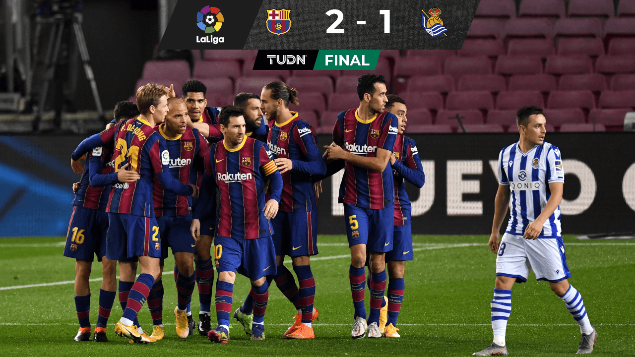 Barcelona 2-1 Real Sociedad: Goles, resultado y resumen