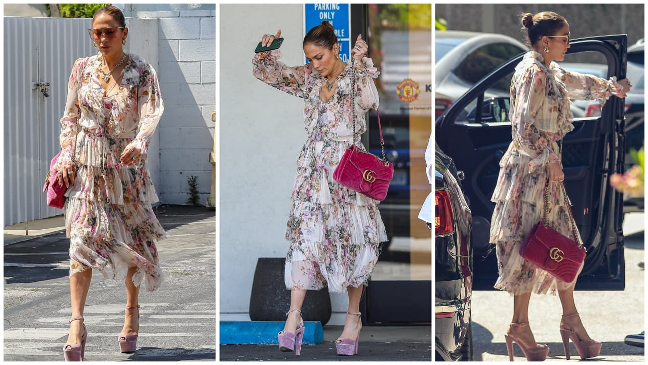 Jennifer López usó un atuendo casual para irse de compras.