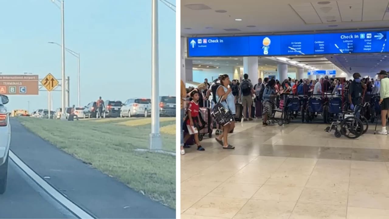 Vuelos perdidos y pasajeros caminando hacia el Aeropuerto de Orlando tras horas en tráfico por accidente mortal