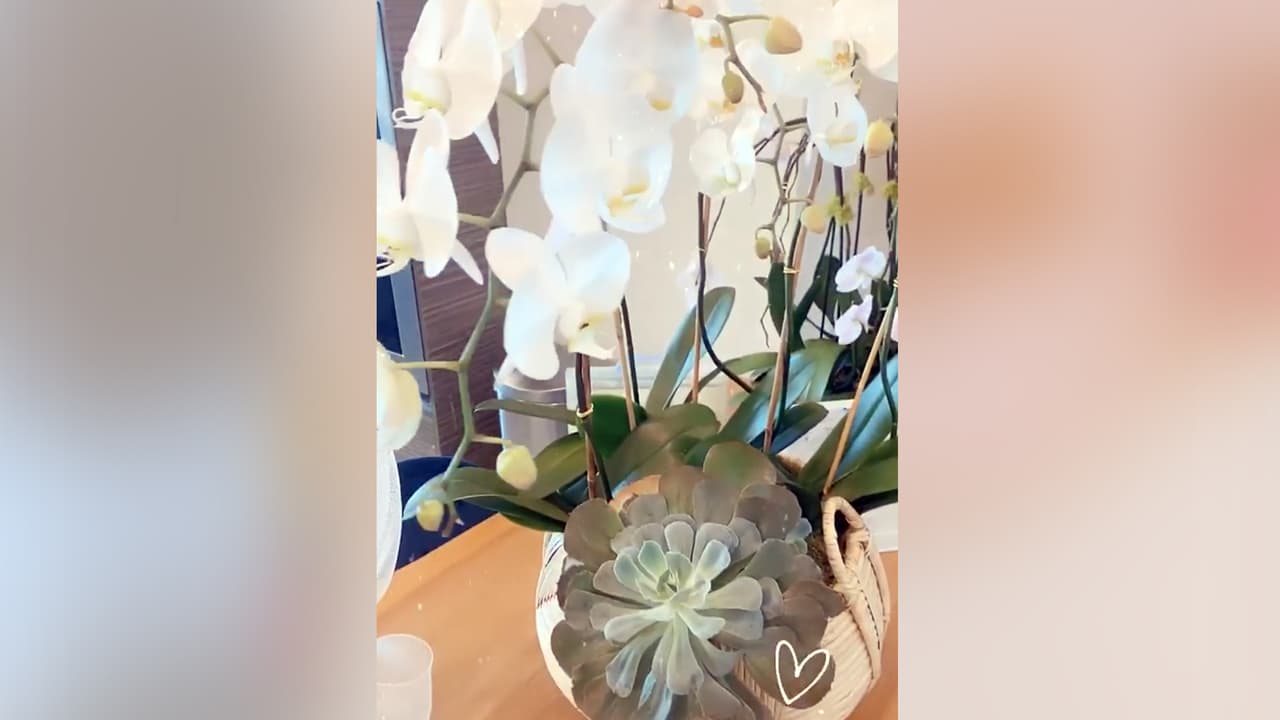 Los padres también recibieron orquídeas, la flor favorita de Michelle.