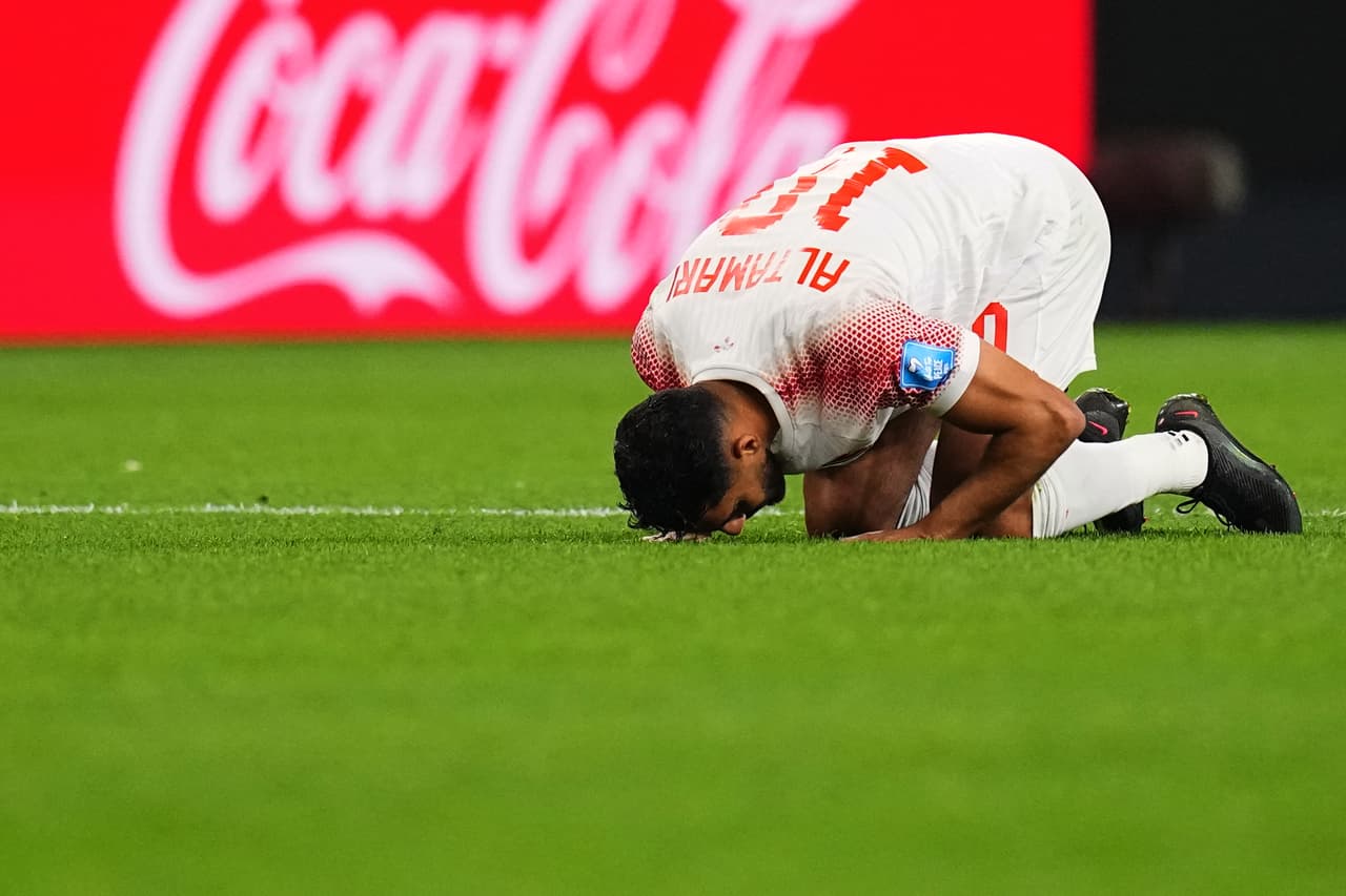 Así termina el partido, Mousa Altamari lamenta la derrota ante Argentina.