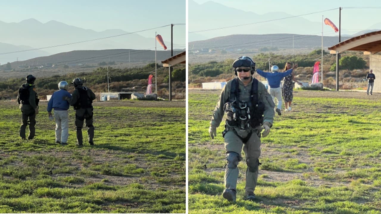 Hombre de 89 años vuela en su ala delta y choca en montaña de San Bernardino