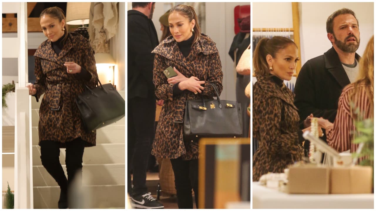 Ben Affleck y Jennifer López de compras navideñas.