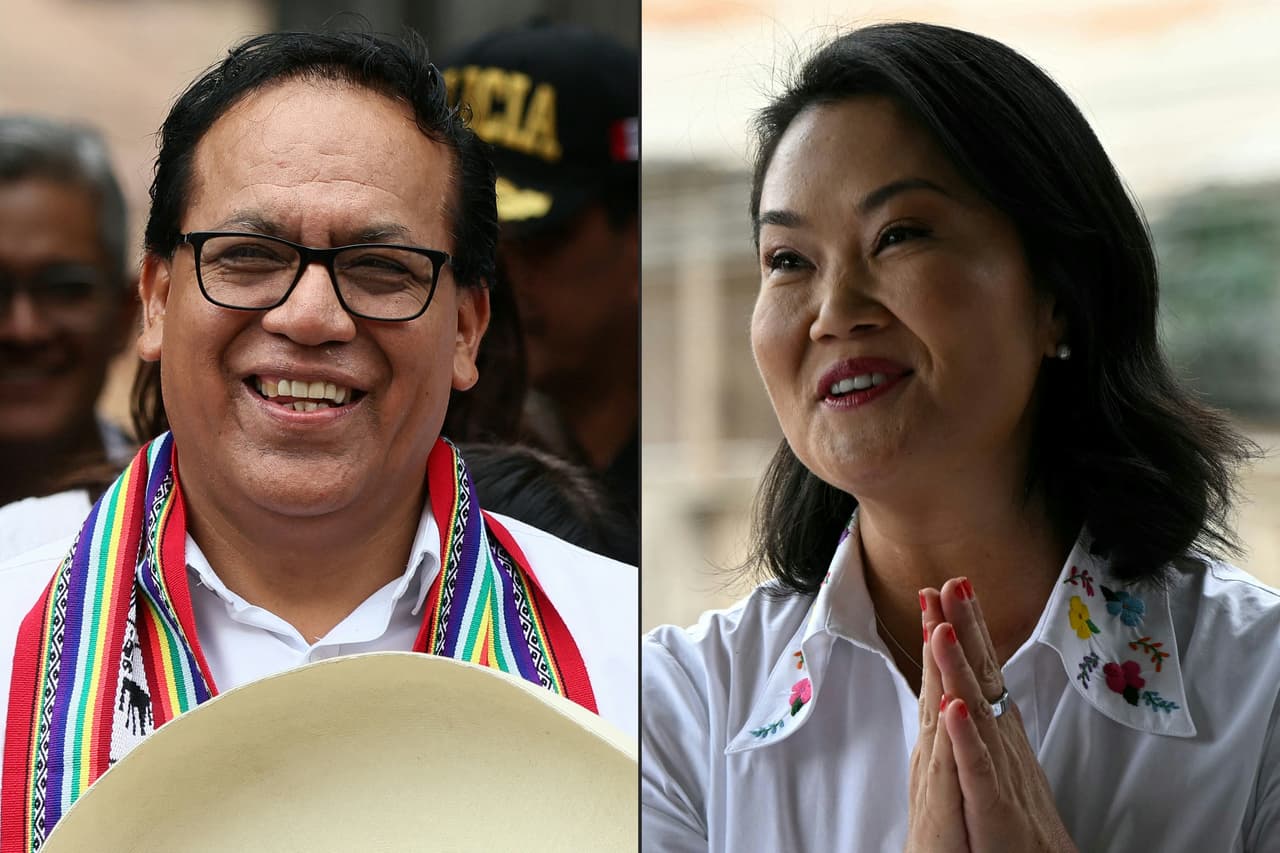 Los sondeos de boca de urna proyectan un empate entre Keiko Fujimori (50,7 %) y Roberto Sánchez (49,3 %) en la segunda vuelta presidencial de Perú