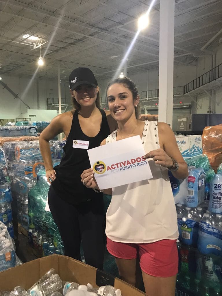 Natalia Miranda and Valeria Couto are "Activated for Puerto Rico." Photo by Ines Lozano.