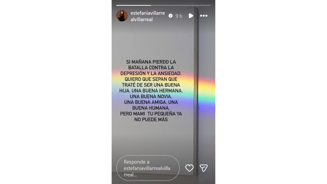 Este es el mensaje de Estefanía Villarreal que generó preocupación.