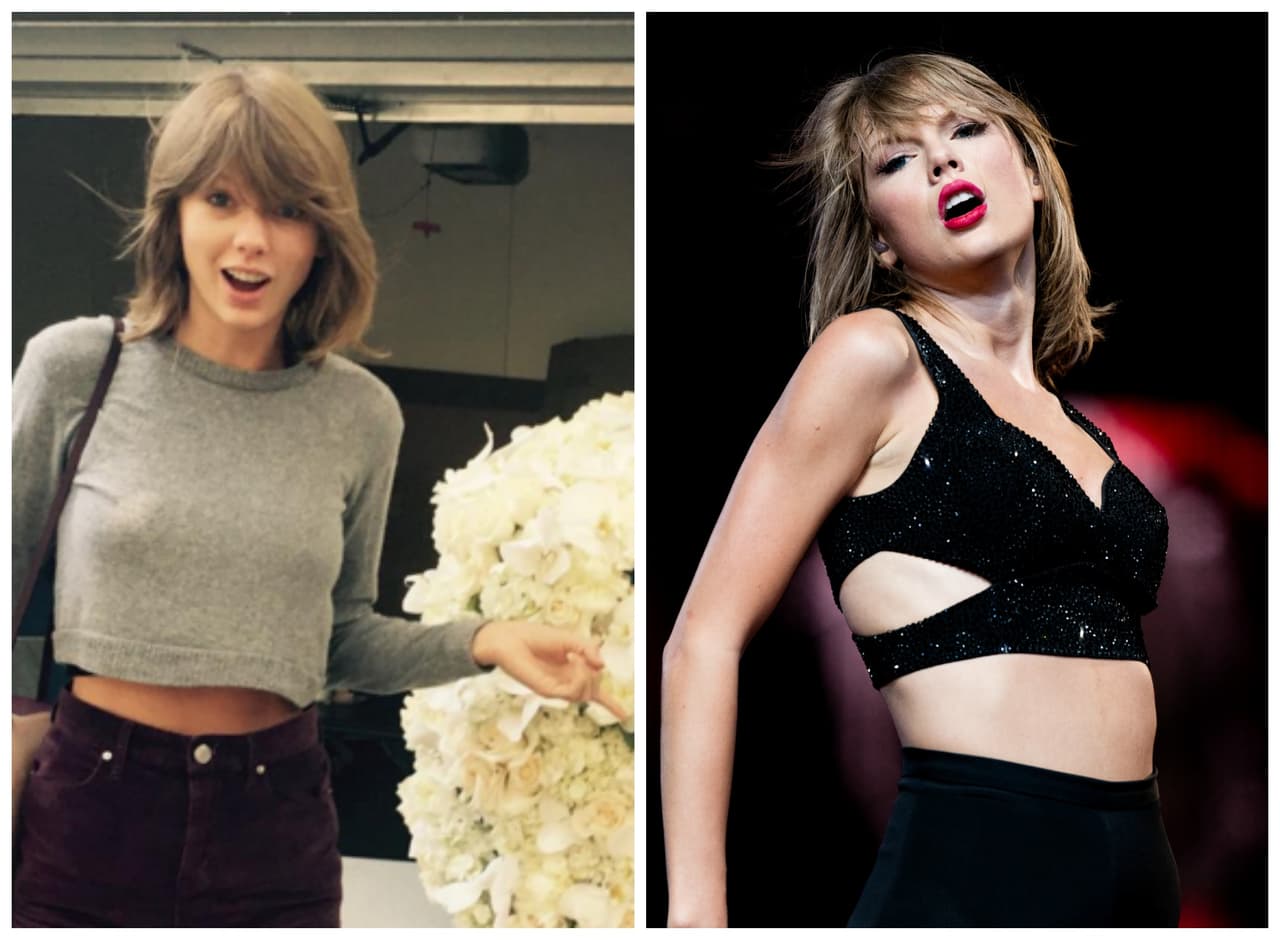 17.- TAYLOR SWIFT. La intérprete tiene una cara divina , claro con 26 años es imposible que se vea mal sin maquillaje.