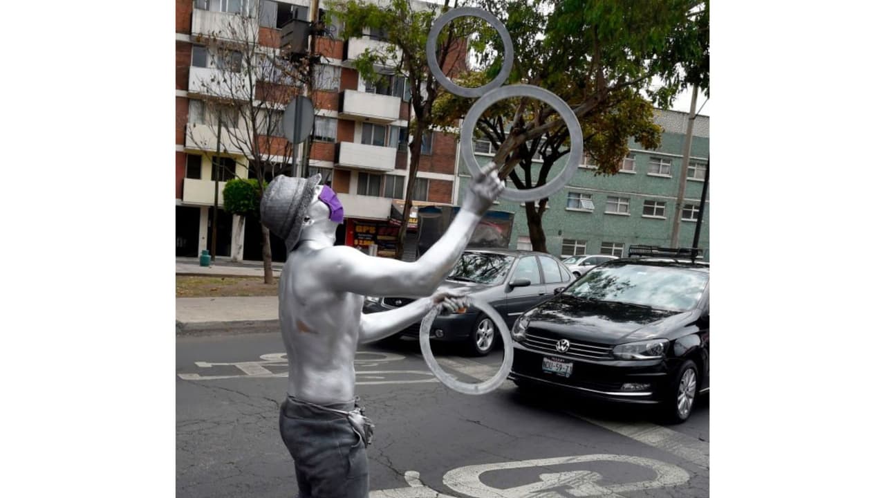 Malabarista de un semáforo