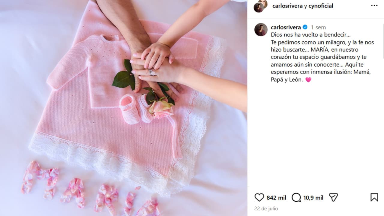 Así revelaron que serían papás de una niña.