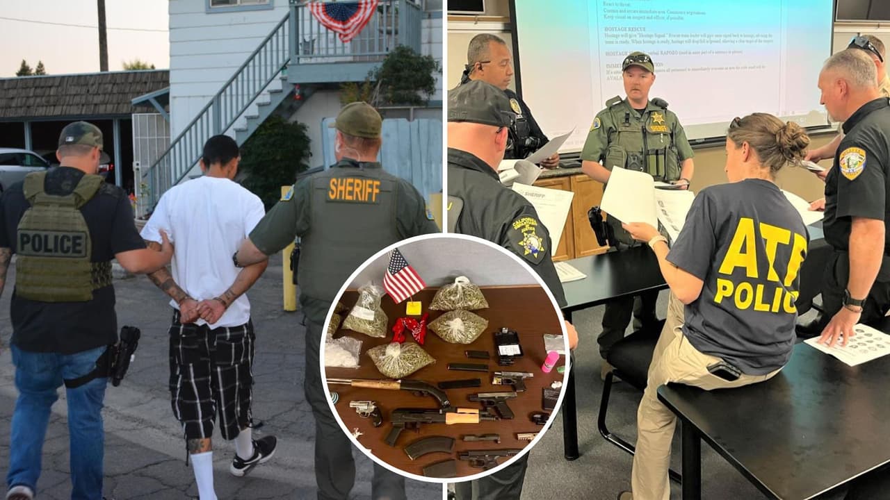Golpe a pandillas al centro de California: ‘Operación Gold Star’ deja 34 arrestos e incautación de armas y drogas