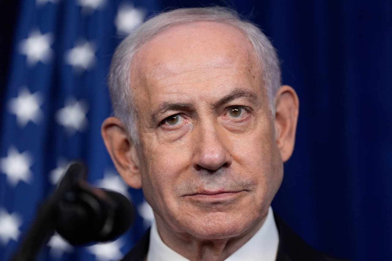 Benjamin Netanyahu, durante conferencia de prensa el 29 de diciembre de 2025, en Palm Beach, Florida.