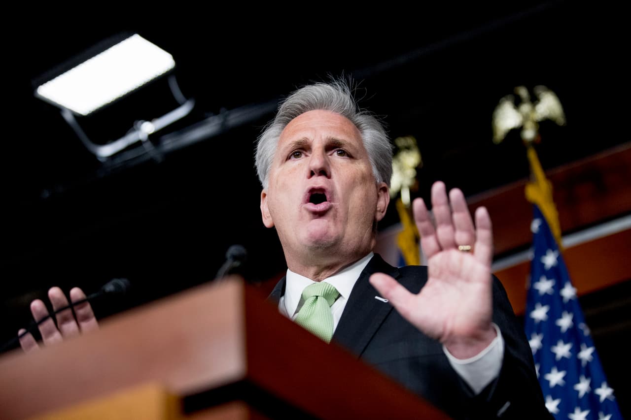 Kevin McCarthy, líder de la minoría republicana en la Cámara de Representantes.
