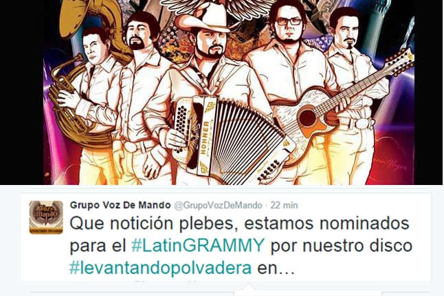 El grupo Voz de Mando agradeció a sus fans por esta noticia.