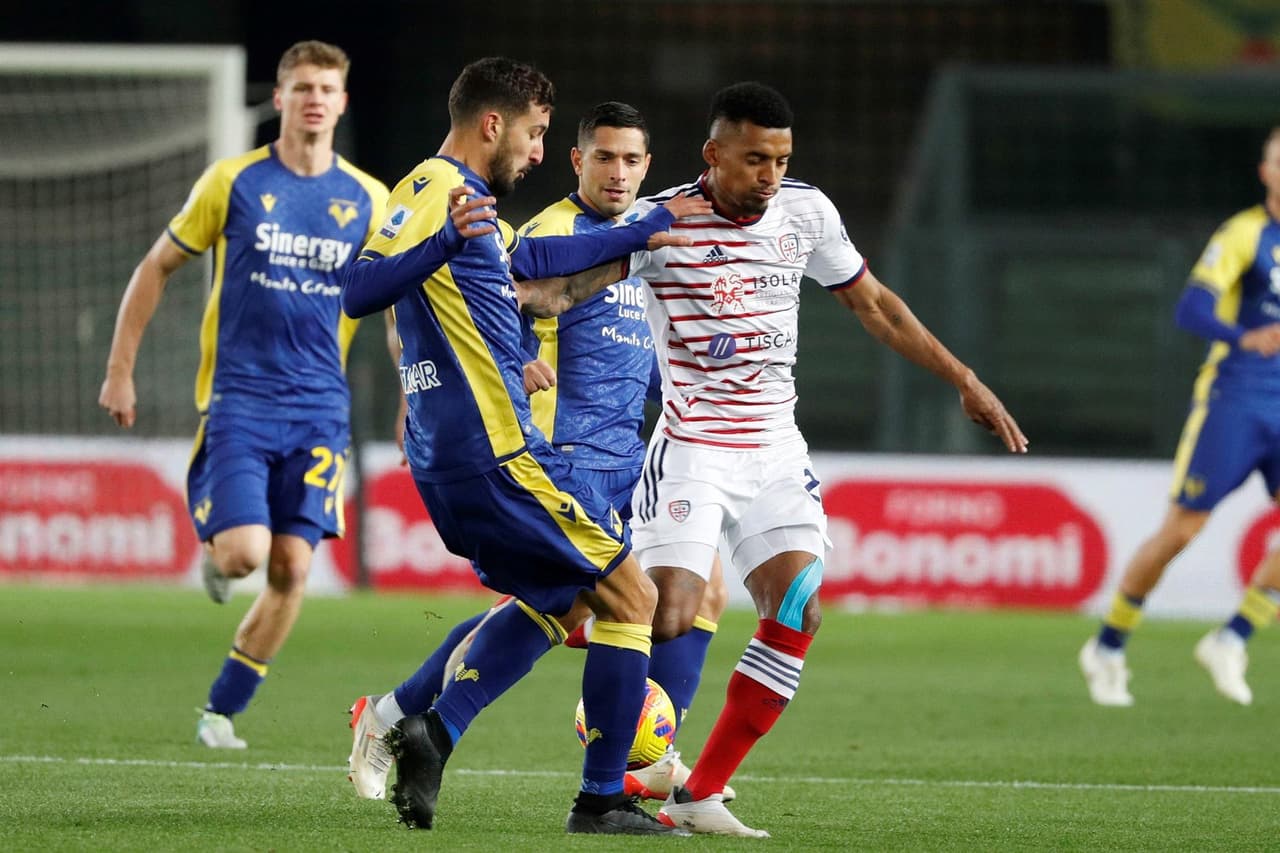 Hellas Verona y Cagliari no se hacen daño durante la J15 en la Serie A, éste último no ha podido salir de los puestos del descenso.