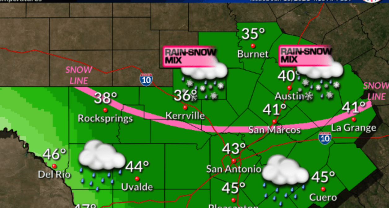 Emiten avisos y vigilancias de tormenta invernal para condados del centro de Texas