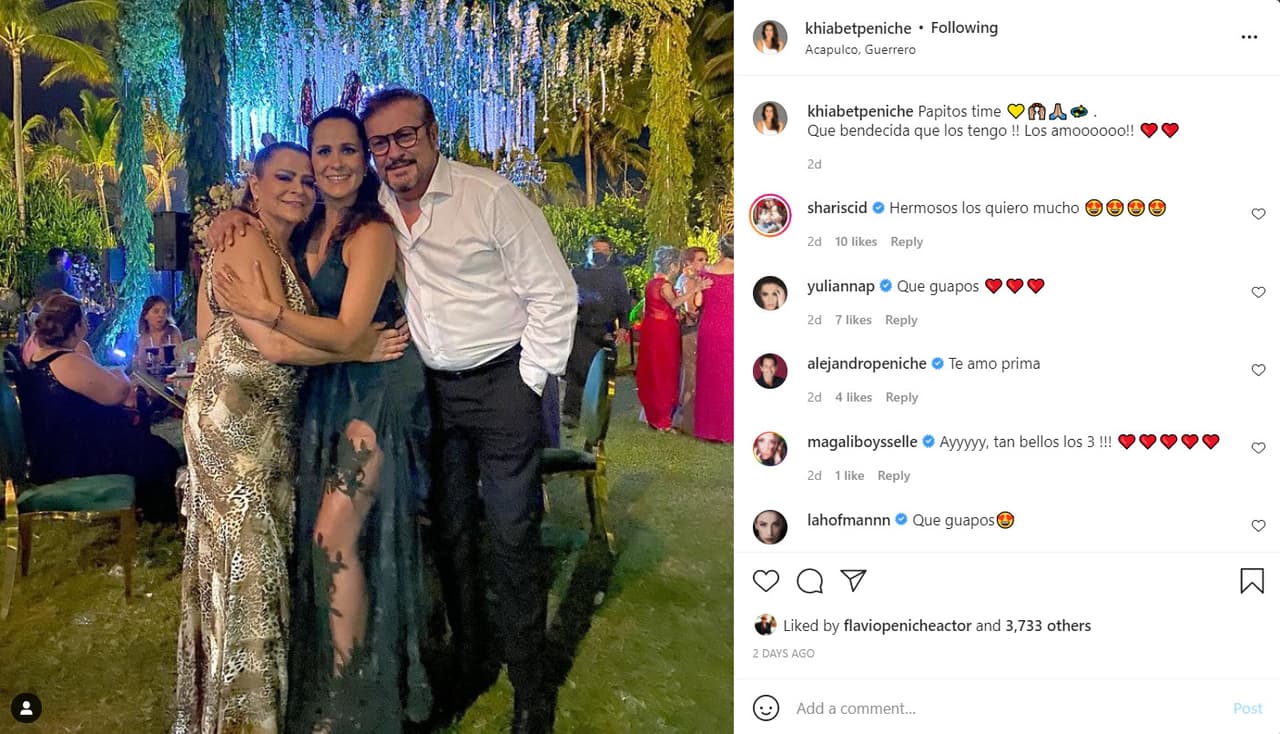 La hija mayor de Arturo Peniche compartió el especial momento junto a sus padres.