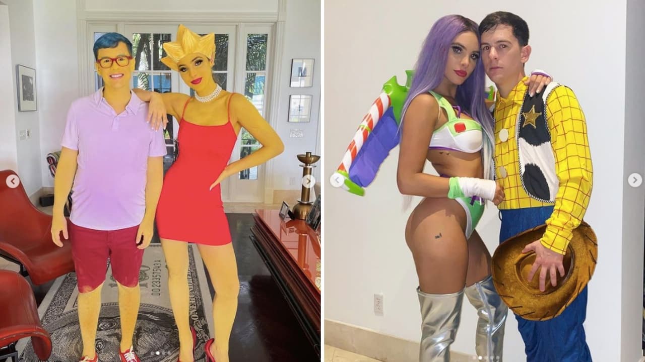 El año pasado, los intérpretes de 'Se te nota' también lucieron diferentes disfraces en pareja. Su look de Lisa y Milhouse de 'Los Simpson' también lo debutaron días antes de Halloween, fecha en donde se disfrazaron de Buzz Lightyear y Woddy de 'Toy Story'.