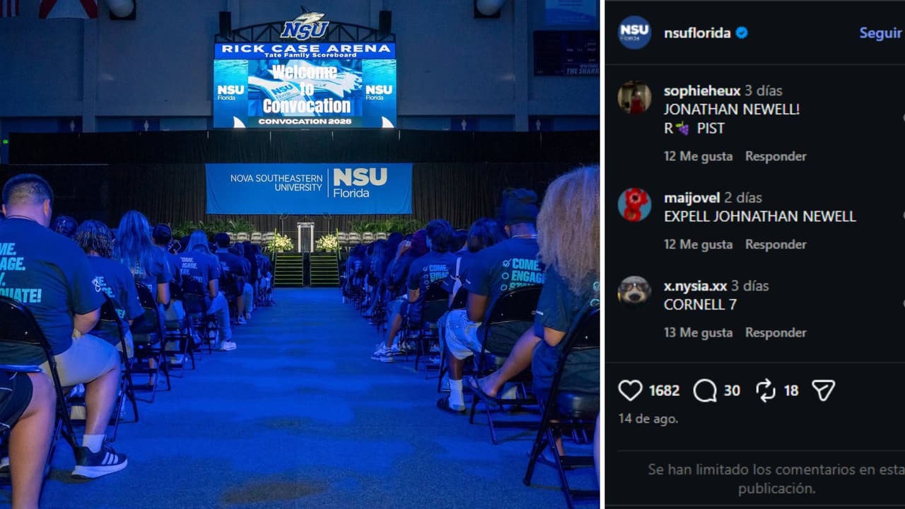 Un señalamiento de que un acusado en la demanda de agresión sexual de Cornell estudia en Nova Southeastern encendió los comentarios de la cuenta de Instagram de la universidad de Davie. El presidente Harry Moon dijo que las acusaciones pueden involucrar a un alumno transferido, que la universidad no lo sabía al admitirlo y que actuó al enterarse, aunque no identificó al estudiante ni confirmó si sigue inscrito.