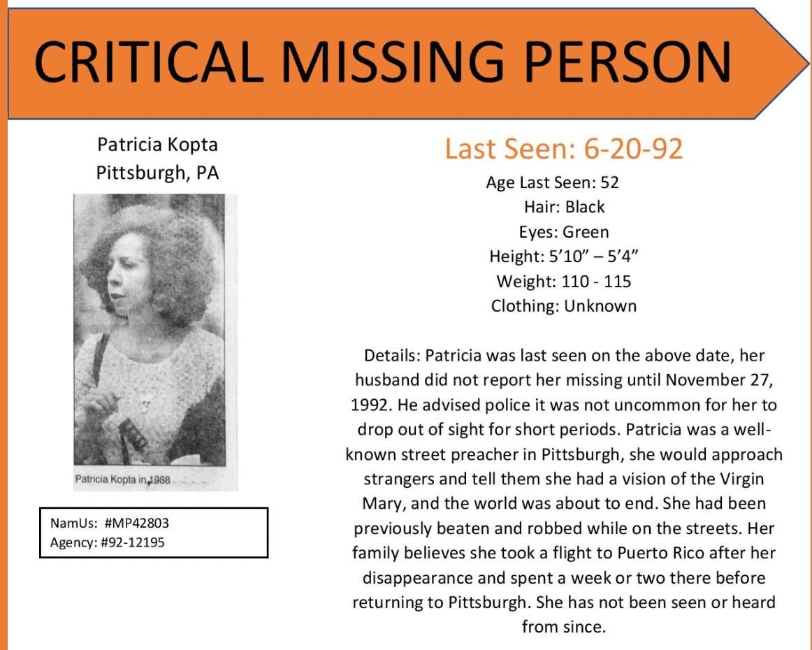 Desapareció en Pensilvania, la declararon muerta y 30 años después apareció en un ancianato en Puerto Rico