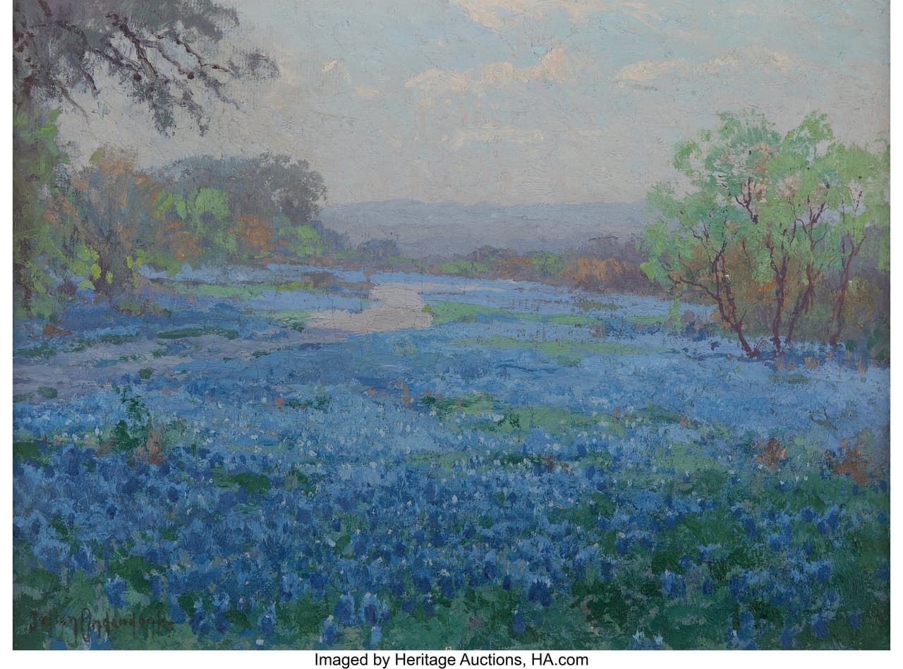 "A Field of Bluebonnets, San Antonio", de Julian Onderdonk, se subastó el 29 de junioen Heritage Auctions, en Dallas.